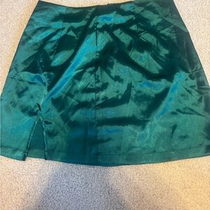 SHEIN Shimmering Teal Mini Skirt